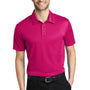 Port Authority Mens Silk Touch Performance Moisture Wicking Short Sleeve Polo Shirt - Raspberry Pink