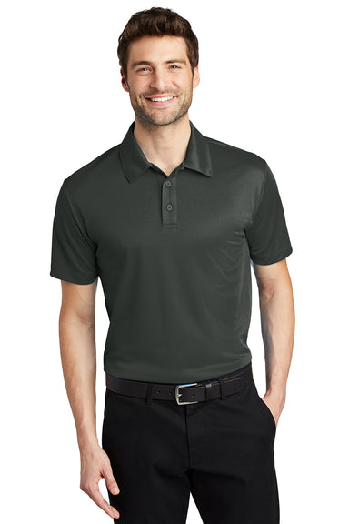 Port Authority K540/TLK540 Mens Silk Touch Performance Moisture Wicking Short Sleeve Polo Shirt Steel Grey Model Front