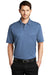 Port Authority K542 Mens Silk Touch Performance Moisture Wicking Short Sleeve Polo Shirt Heather Moonlight Blue Model Front