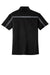 Port Authority K547 Mens Silk Touch Performance Moisture Wicking Short Sleeve Polo Shirt Black/Steel Grey Flat Back