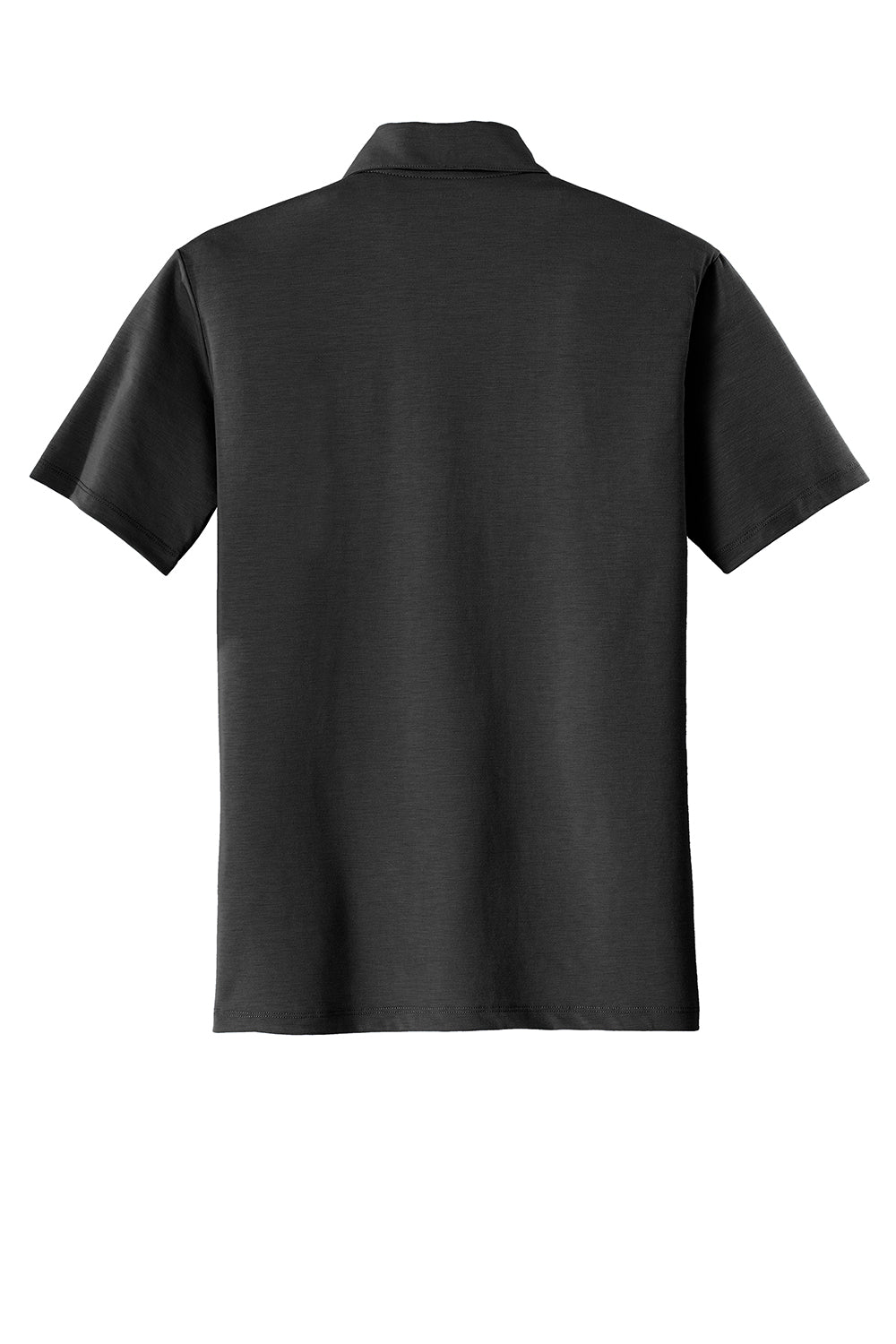 Port Authority K568 Mens Cotton Touch Performance Moisture Wicking Short Sleeve Polo Shirt Black Flat Back