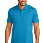 Port Authority Mens Moisture Wicking Short Sleeve Polo Shirt - Blue Wake