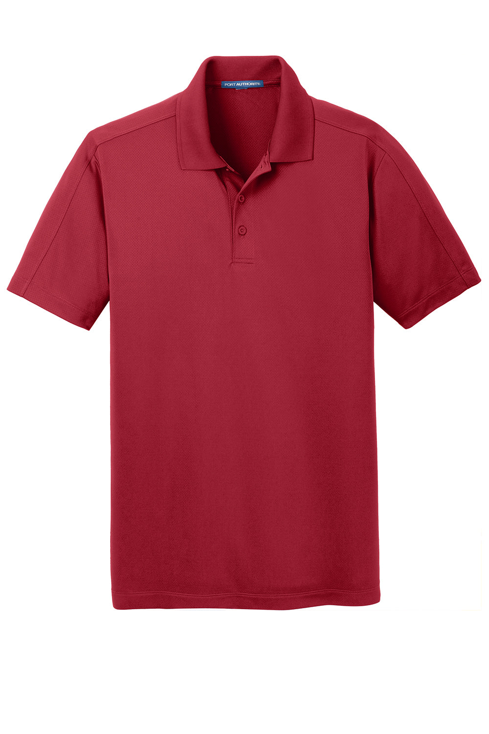 Port Authority K569 Mens Moisture Wicking Short Sleeve Polo Shirt Rich Red Flat Front