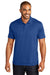 Port Authority K569 Mens Moisture Wicking Short Sleeve Polo Shirt True Blue Model Front