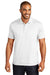 Port Authority K569 Mens Moisture Wicking Short Sleeve Polo Shirt White Model Front