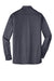 Port Authority K570 Mens Dimension Moisture Wicking Long Sleeve Button Down Shirt w/ Pocket Battleship Grey Flat Back