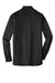 Port Authority K570 Mens Dimension Moisture Wicking Long Sleeve Button Down Shirt w/ Pocket Black Flat Back