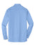 Port Authority K570 Mens Dimension Moisture Wicking Long Sleeve Button Down Shirt w/ Pocket Dress Shirt Blue Flat Back