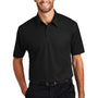 Port Authority Mens Dimension Moisture Wicking Short Sleeve Polo Shirt - Black