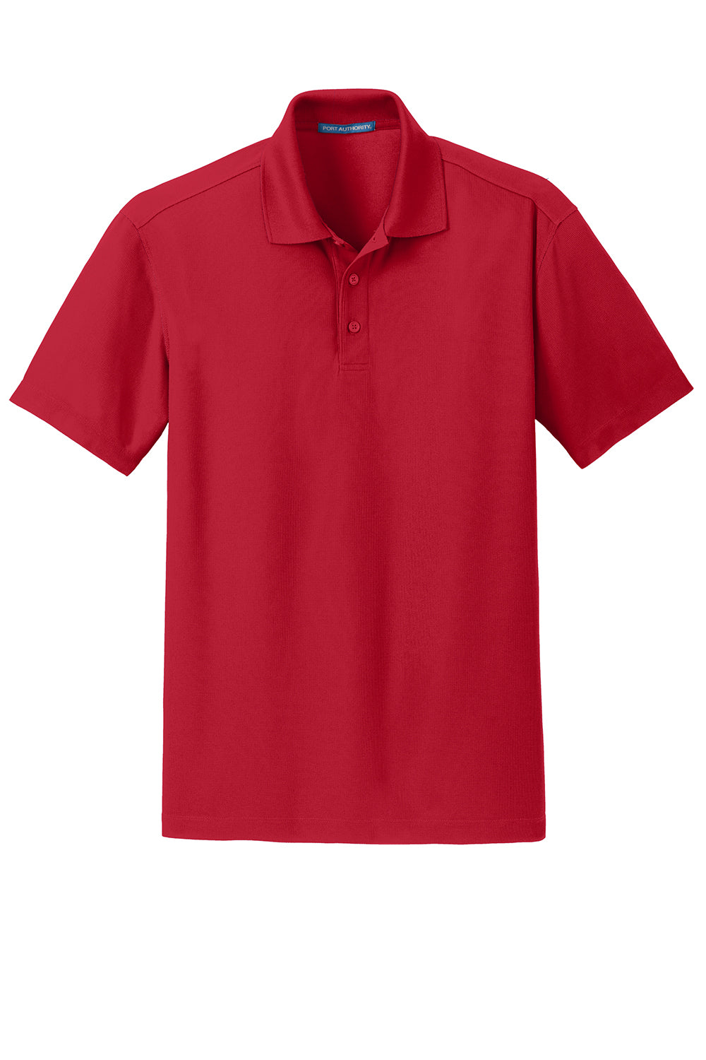 Port Authority K572 Mens Dry Zone Moisture Wicking Short Sleeve Polo Shirt Engine Red Flat Front