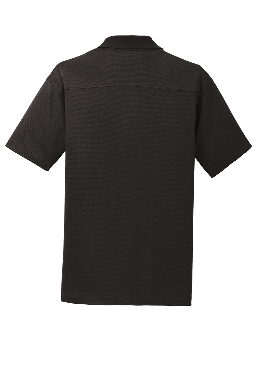 Port Authority K573 Mens Rapid Dry Moisture Wicking Short Sleeve Polo Shirt Black Flat Back