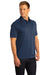 Port Authority K574 Mens Digi Heather Performance Moisture Wicking Short Sleeve Polo Shirt Dress Navy Blue Model 3q