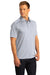 Port Authority K574 Mens Digi Heather Performance Moisture Wicking Short Sleeve Polo Shirt Light Grey Model 3q