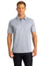 Port Authority K574 Mens Digi Heather Performance Moisture Wicking Short Sleeve Polo Shirt Light Grey Model Front