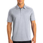 Port Authority Mens Digi Heather Performance Moisture Wicking Short Sleeve Polo Shirt - Light Grey