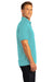 Port Authority K574 Mens Digi Heather Performance Moisture Wicking Short Sleeve Polo Shirt Maui Blue Model Side