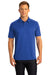 Port Authority K574 Mens Digi Heather Performance Moisture Wicking Short Sleeve Polo Shirt True Royal Blue Model Front