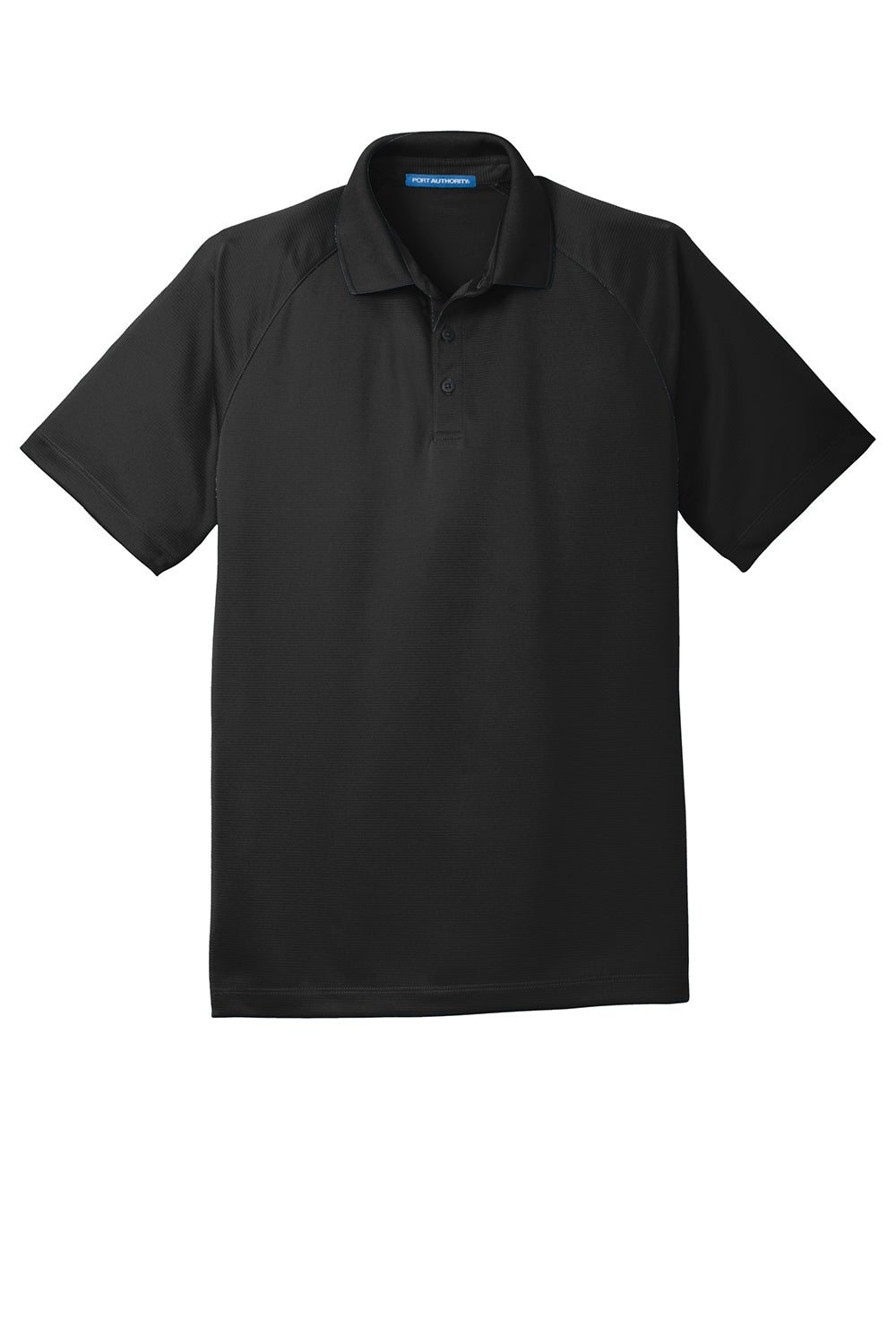 Port Authority K575 Mens Crossover Moisture Wicking Short Sleeve Polo Shirt Black Flat Front