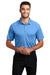 Port Authority K575 Mens Crossover Moisture Wicking Short Sleeve Polo Shirt Azure Blue Model Front