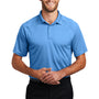 Port Authority Mens Crossover Moisture Wicking Short Sleeve Polo Shirt - Azure Blue