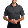 Port Authority Mens Crossover Moisture Wicking Short Sleeve Polo Shirt - Battleship Grey