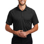 Port Authority Mens Crossover Moisture Wicking Short Sleeve Polo Shirt - Black