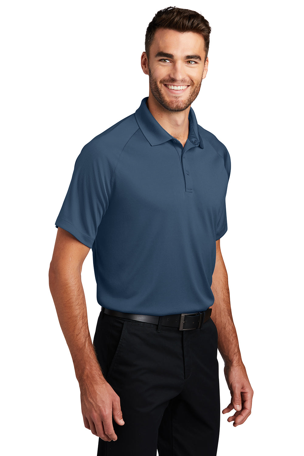 Port Authority K575 Mens Crossover Moisture Wicking Short Sleeve Polo Shirt Regatta Blue Model 3q