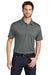 Port Authority K576 Mens Trace Moisture Wicking Short Sleeve Polo Shirt Heather Charcoal Grey Model Front