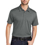 Port Authority Mens Trace Moisture Wicking Short Sleeve Polo Shirt - Heather Charcoal Grey