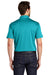 Port Authority K576 Mens Trace Moisture Wicking Short Sleeve Polo Shirt Heather Tropic Blue Model Back