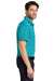 Port Authority K576 Mens Trace Moisture Wicking Short Sleeve Polo Shirt Heather Tropic Blue Model Side