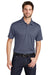 Port Authority K576 Mens Trace Moisture Wicking Short Sleeve Polo Shirt Heather True Navy Blue Model Front