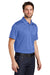 Port Authority K576 Mens Trace Moisture Wicking Short Sleeve Polo Shirt Heather True Royal Blue Model 3q