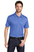 Port Authority K576 Mens Trace Moisture Wicking Short Sleeve Polo Shirt Heather True Royal Blue Model Front