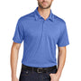 Port Authority Mens Trace Moisture Wicking Short Sleeve Polo Shirt - Heather True Royal Blue