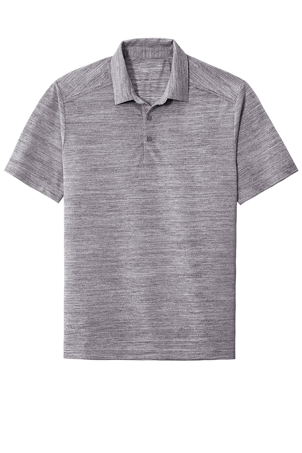 Port Authority K583 Mens Moisture Wicking Short Sleeve Polo Shirt Graphite Grey/White Flat Front