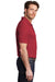 Port Authority K583 Mens Moisture Wicking Short Sleeve Polo Shirt Red/Black Model Side