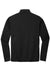 Port Authority K584 Mens Silk Touch Performance Moisture Wicking 1/4 Zip Sweatshirt Black/Steel Grey Flat Back