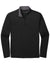 Port Authority K584 Mens Silk Touch Performance Moisture Wicking 1/4 Zip Sweatshirt Black/Steel Grey Flat Front