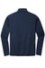 Port Authority K584 Mens Silk Touch Performance Moisture Wicking 1/4 Zip Sweatshirt Navy Blue/Steel Grey Flat Back