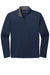 Port Authority K584 Mens Silk Touch Performance Moisture Wicking 1/4 Zip Sweatshirt Navy Blue/Steel Grey Flat Front