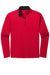 Port Authority K584 Mens Silk Touch Performance Moisture Wicking 1/4 Zip Sweatshirt Red/Black Flat Front