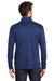 Port Authority K584 Mens Silk Touch Performance Moisture Wicking 1/4 Zip Sweatshirt Royal Blue/Steel Grey Model Back