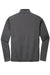 Port Authority K584 Mens Silk Touch Performance Moisture Wicking 1/4 Zip Sweatshirt Steel Grey/Black Flat Back