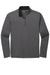 Port Authority K584 Mens Silk Touch Performance Moisture Wicking 1/4 Zip Sweatshirt Steel Grey/Black Flat Front