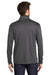 Port Authority K584 Mens Silk Touch Performance Moisture Wicking 1/4 Zip Sweatshirt Steel Grey/Black Model Back