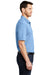 Port Authority K585 Mens Shadow Stripe Moisture Wicking Short Sleeve Polo Shirt Carolina Blue Model Side