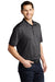 Port Authority K585 Mens Shadow Stripe Moisture Wicking Short Sleeve Polo Shirt Deep Black Model 3q