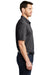 Port Authority K585 Mens Shadow Stripe Moisture Wicking Short Sleeve Polo Shirt Deep Black Model Side