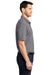 Port Authority K585 Mens Shadow Stripe Moisture Wicking Short Sleeve Polo Shirt Shadow Grey Model Side